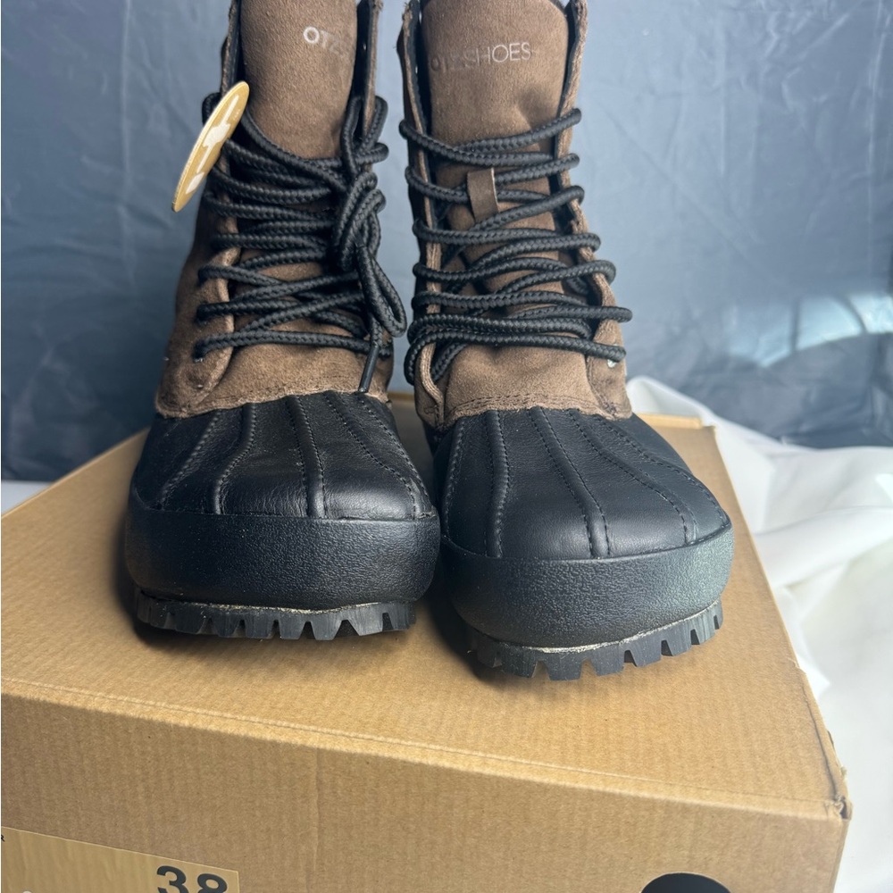 Women's Black and Brown Ankle Boots